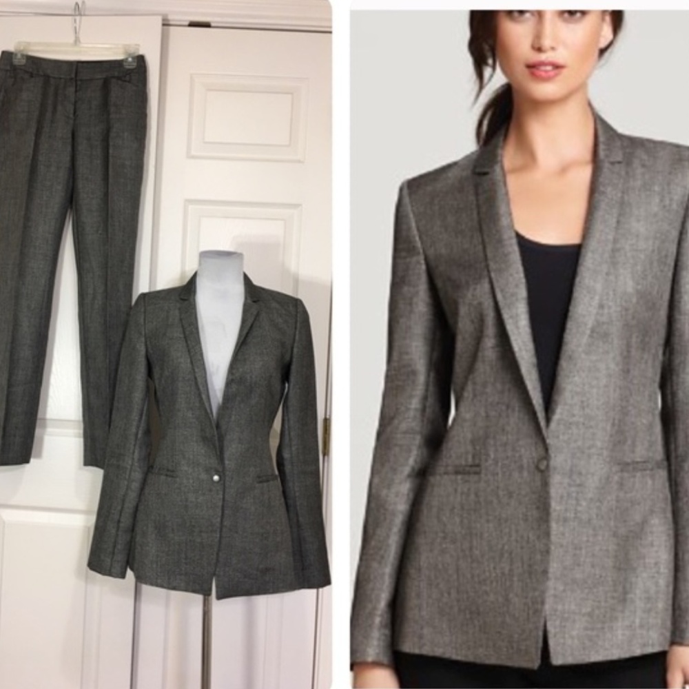 Elie Tahari Bethany Jacket and pants Champagne